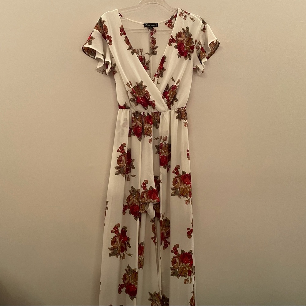 Floral High-Low Romper